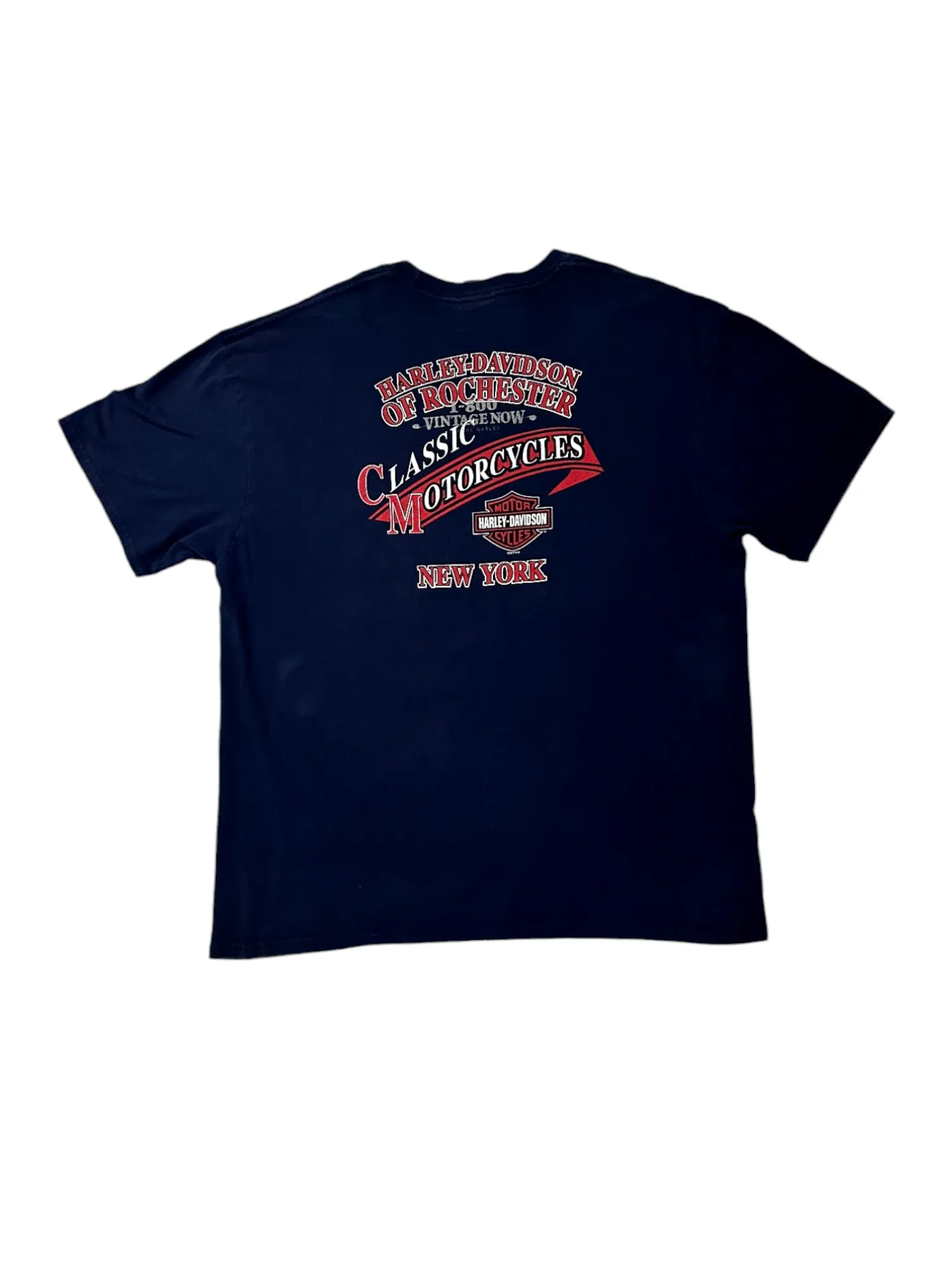 1-800 Vintage Now Harley Davidson Rochester Graphic Tee Size XL
