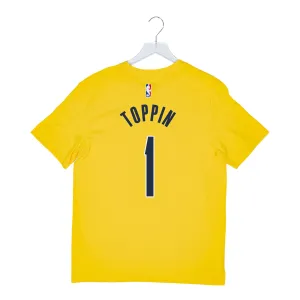 Adult Indiana Pacers #1 Obi Toppin Statement Name and Number T-shirt by Jordan