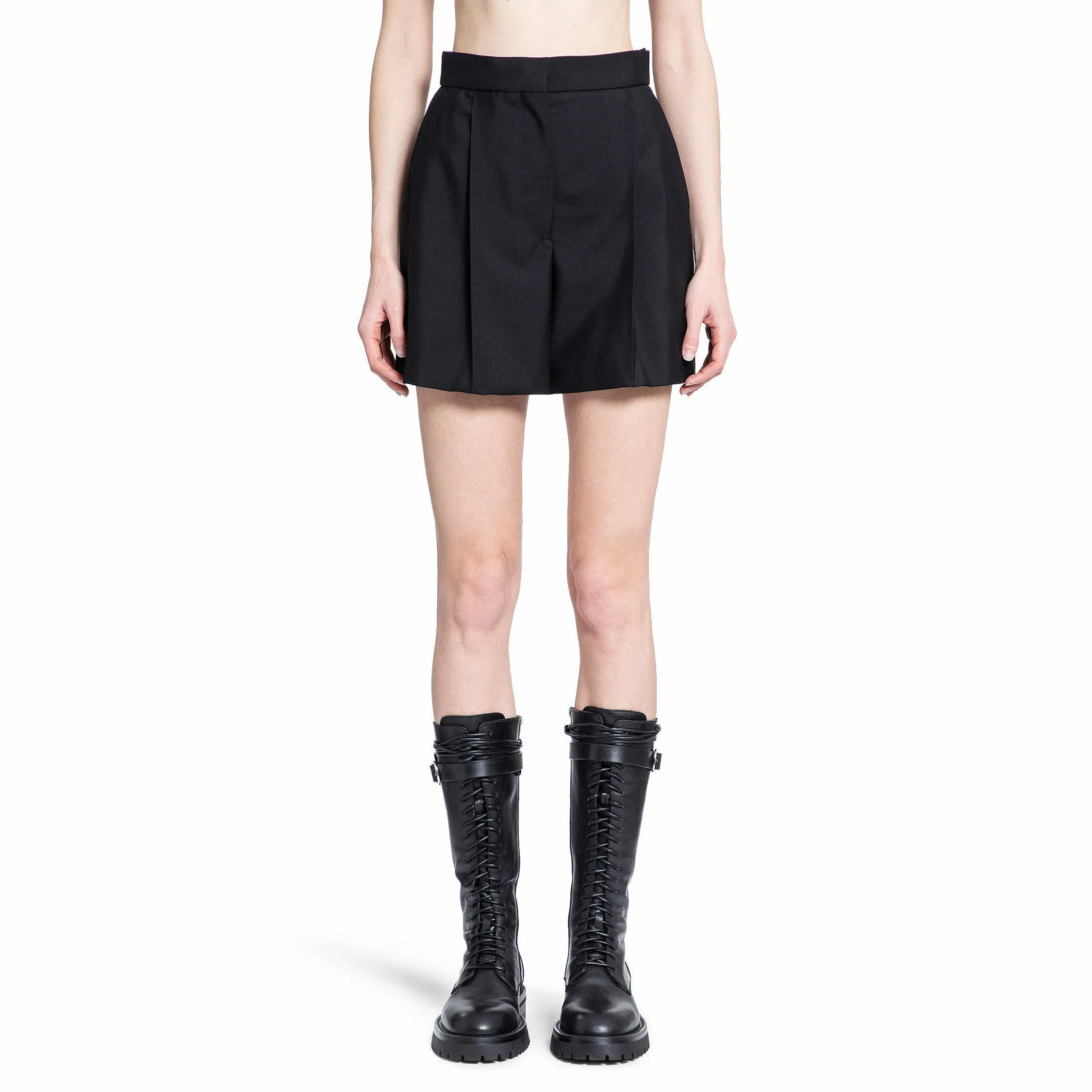 ALEXANDER MCQUEEN WOMAN BLACK SHORTS