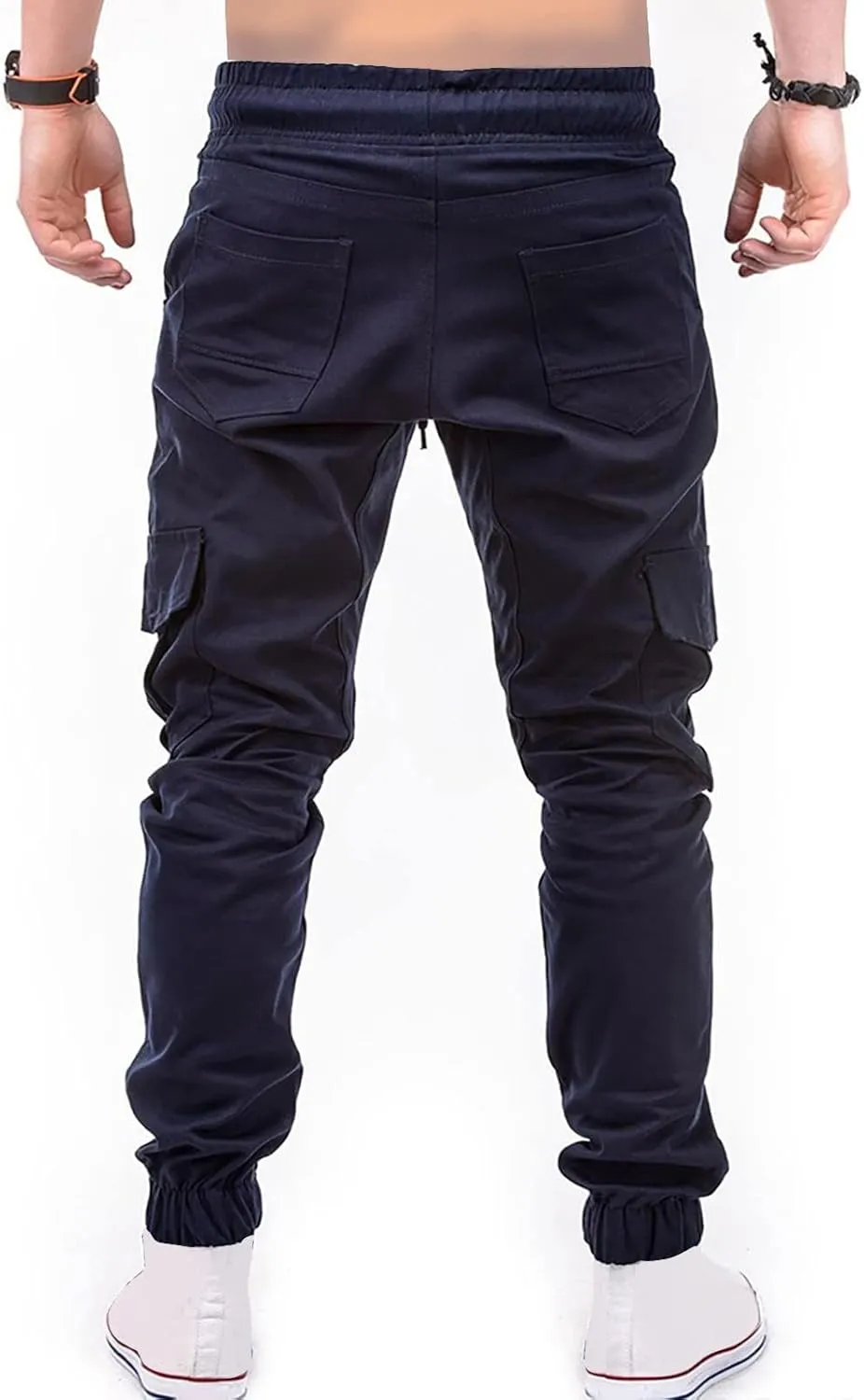 Cargo Joggers for Men Slim Fit Stretch Pants Lightweight Workout Sweatpants Quick Dry Elastic Drawstring Pants 2025