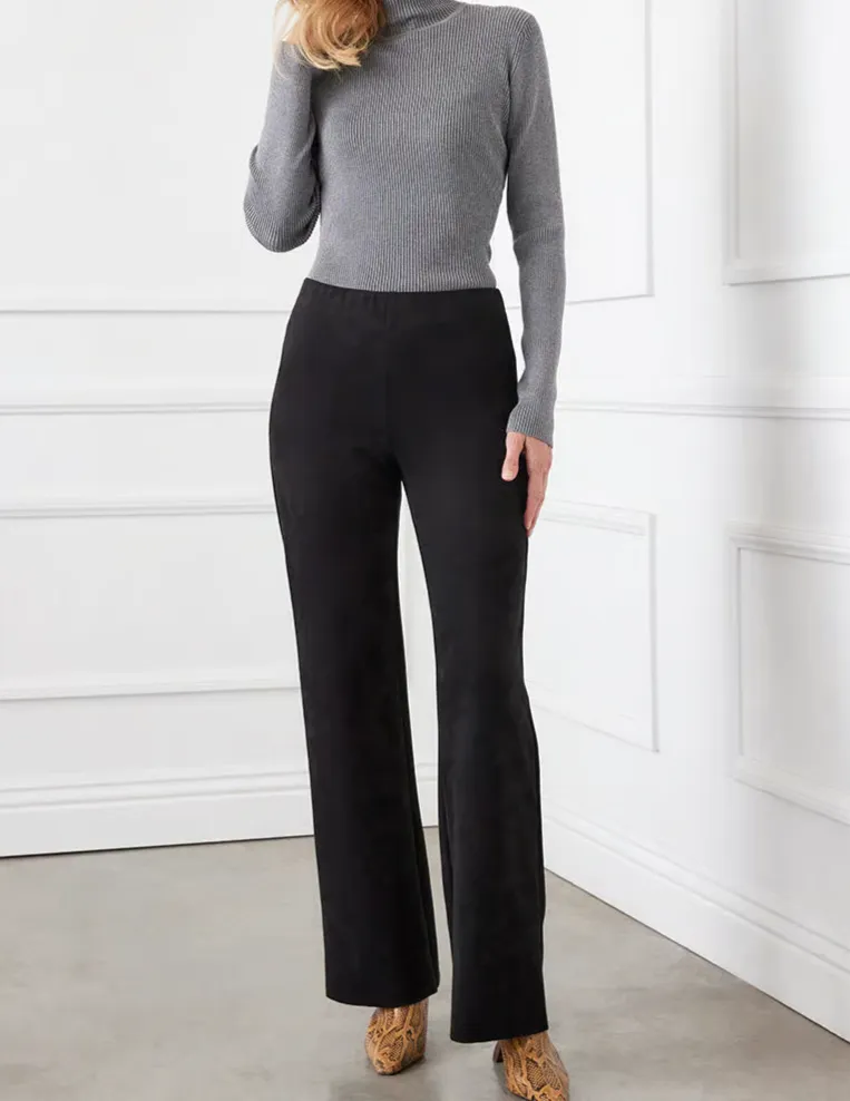Faux Suede Pants [BLK-3L71501]