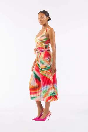 Le Superbe Bold Swirl Pleated Skirt