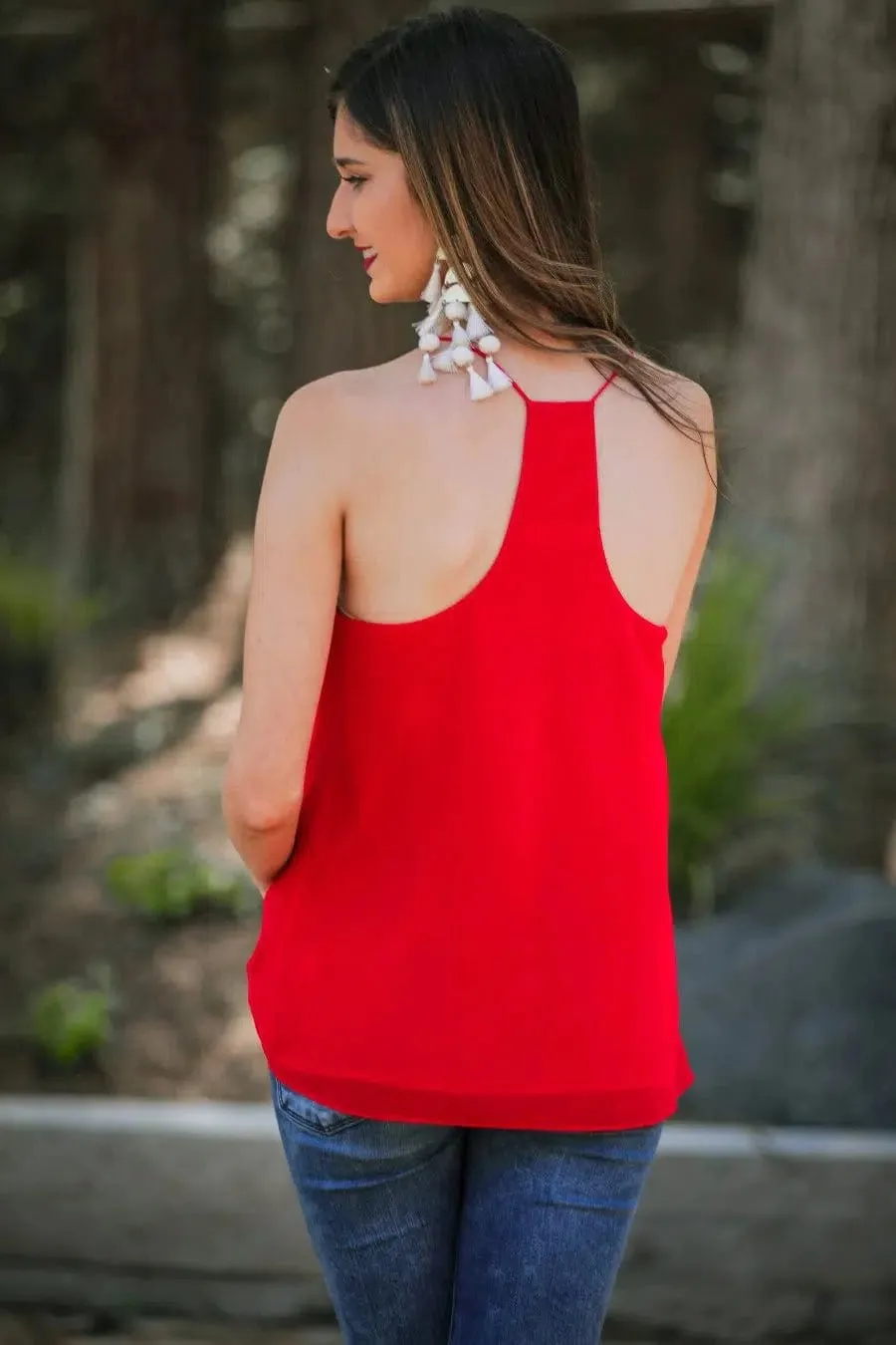Leah Red Cami