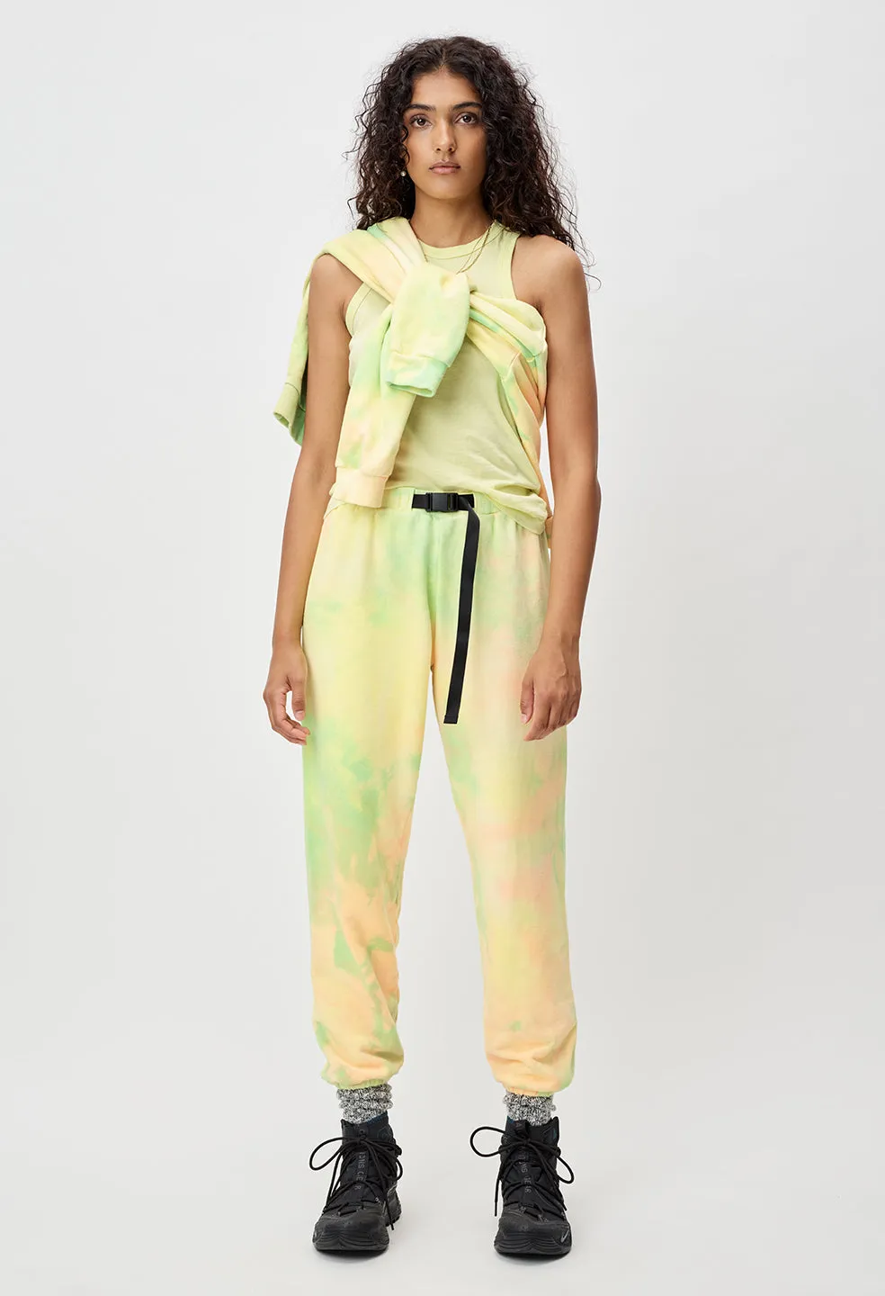 Marble Mix Belted Sweatpants / Smarties