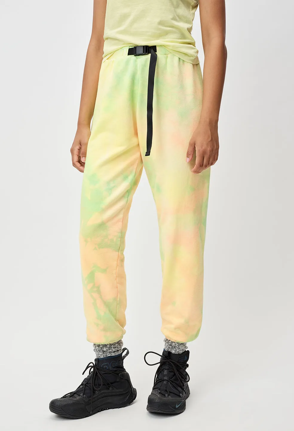 Marble Mix Belted Sweatpants / Smarties
