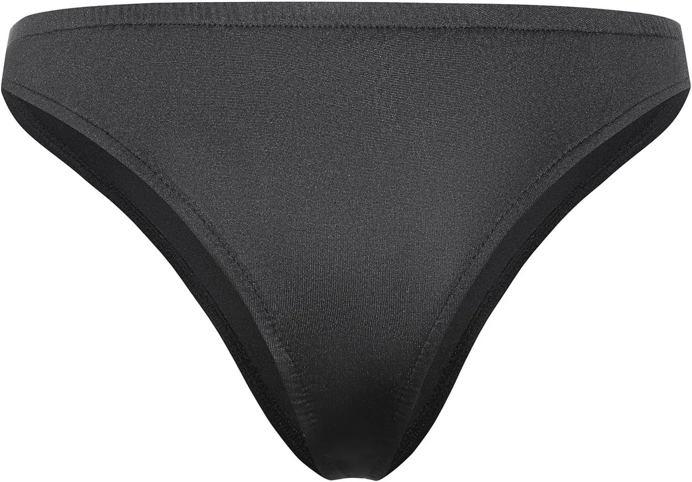 Mens Faux Leather Panties - Sexy Lingerie Soft Ruched Buckled PU Leather Briefs, Black, S-5XL