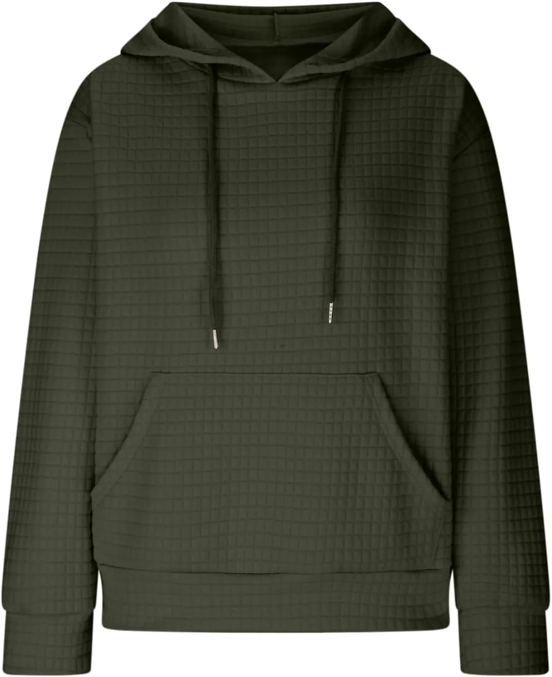 Oversized Hoodie for Women Plus Size Long Sleeve Waffle Sweatshirt Casual Loose Pullover Trendy Tops with Pocket