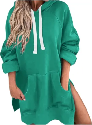 Oversized Hoodie Woman Long Sleeve Sweatshirts V Neck Fall Clothes Women Long Sleeve Hoodie 2024 Winter Clothes