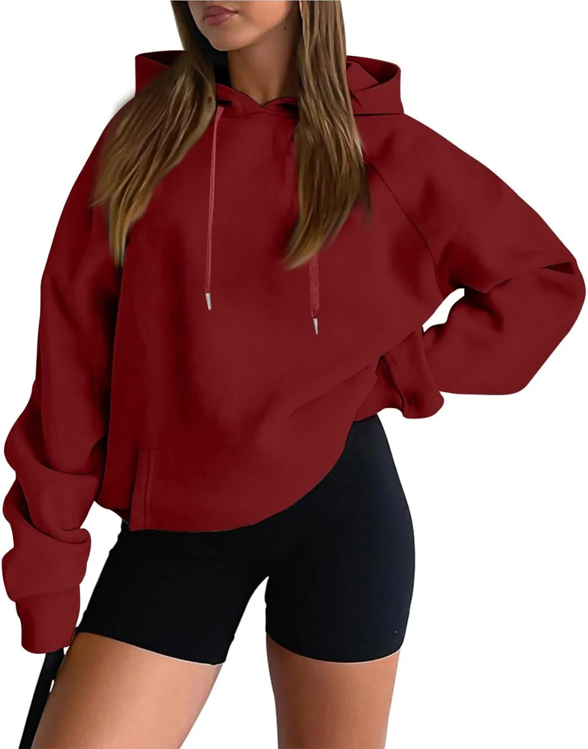 Oversized Hoodies for Women Soft Lightweight Fleece Hooded Sweatshirt Trendy Drop Shoulder Loose Pullover Sweater