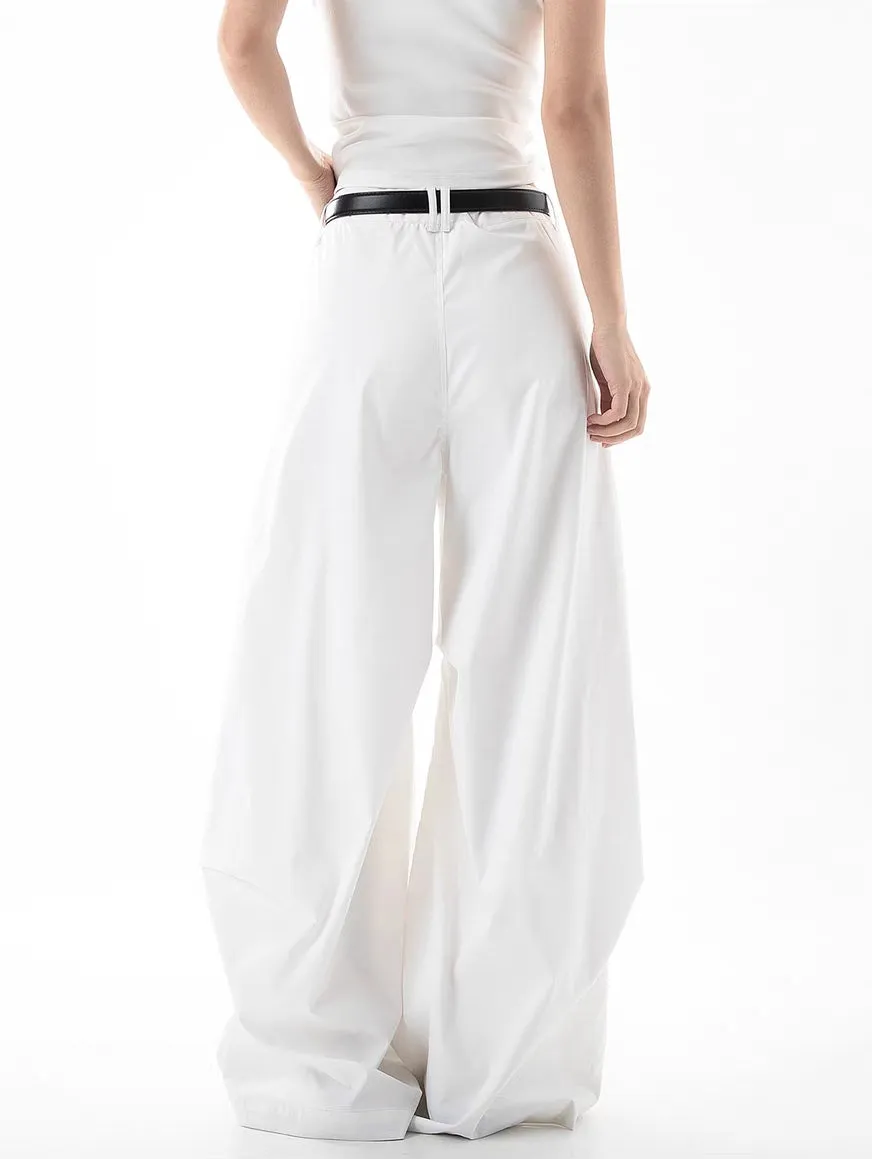 Pearl Chain Print Wide-Leg Pants