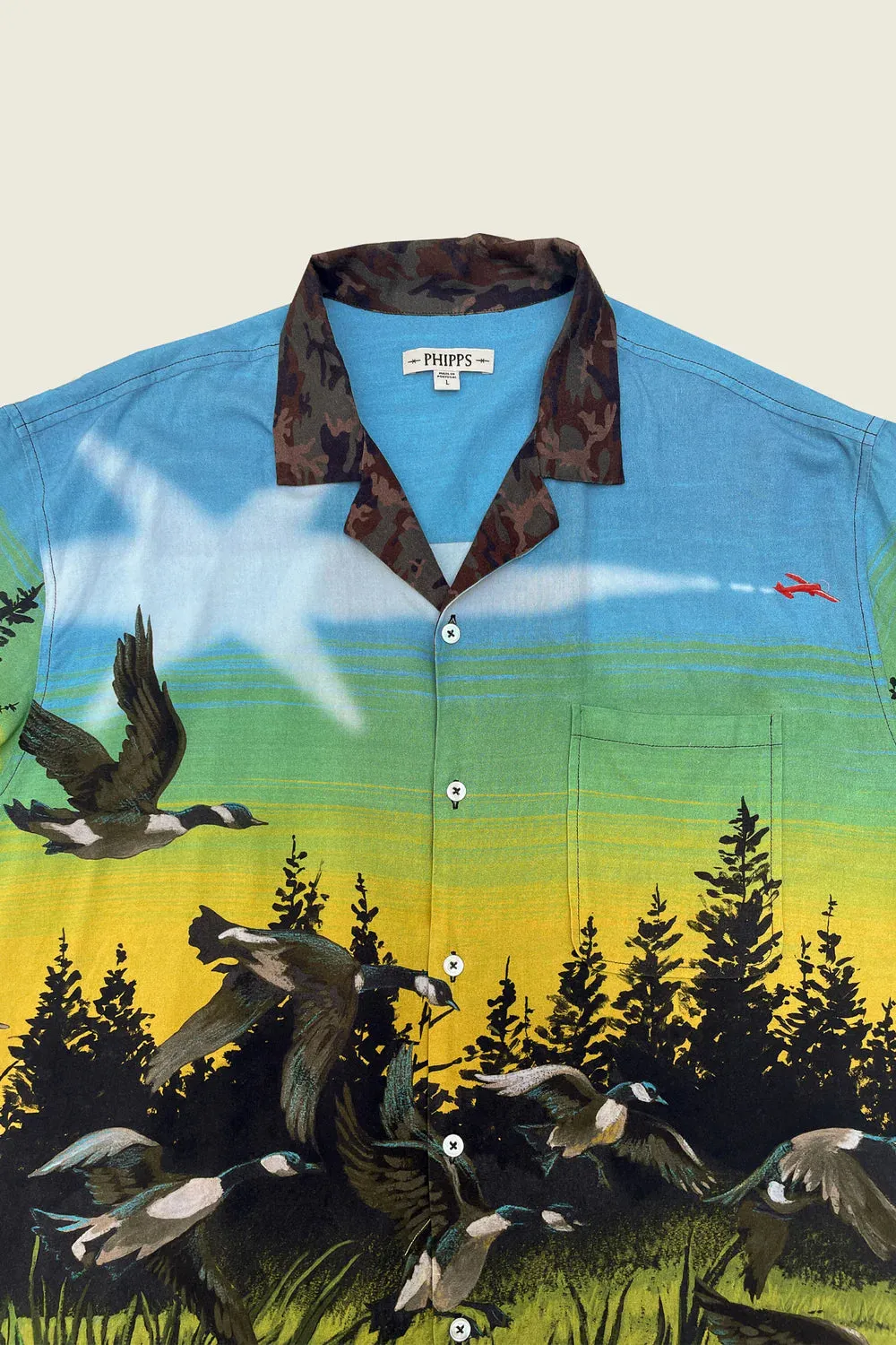 PHIPPS OVERSIZED BOWLING SHIRT LAKE POSTER PRINT