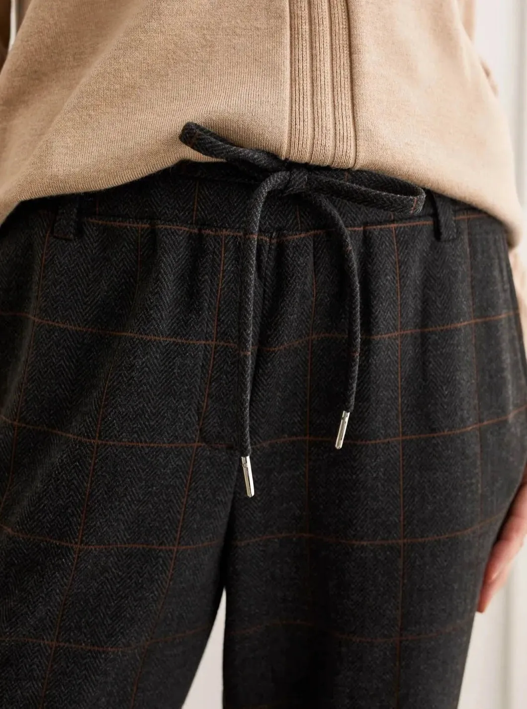 Pull On Ankle Pant W/ Rounded Hem [Baked Clay-1066O]