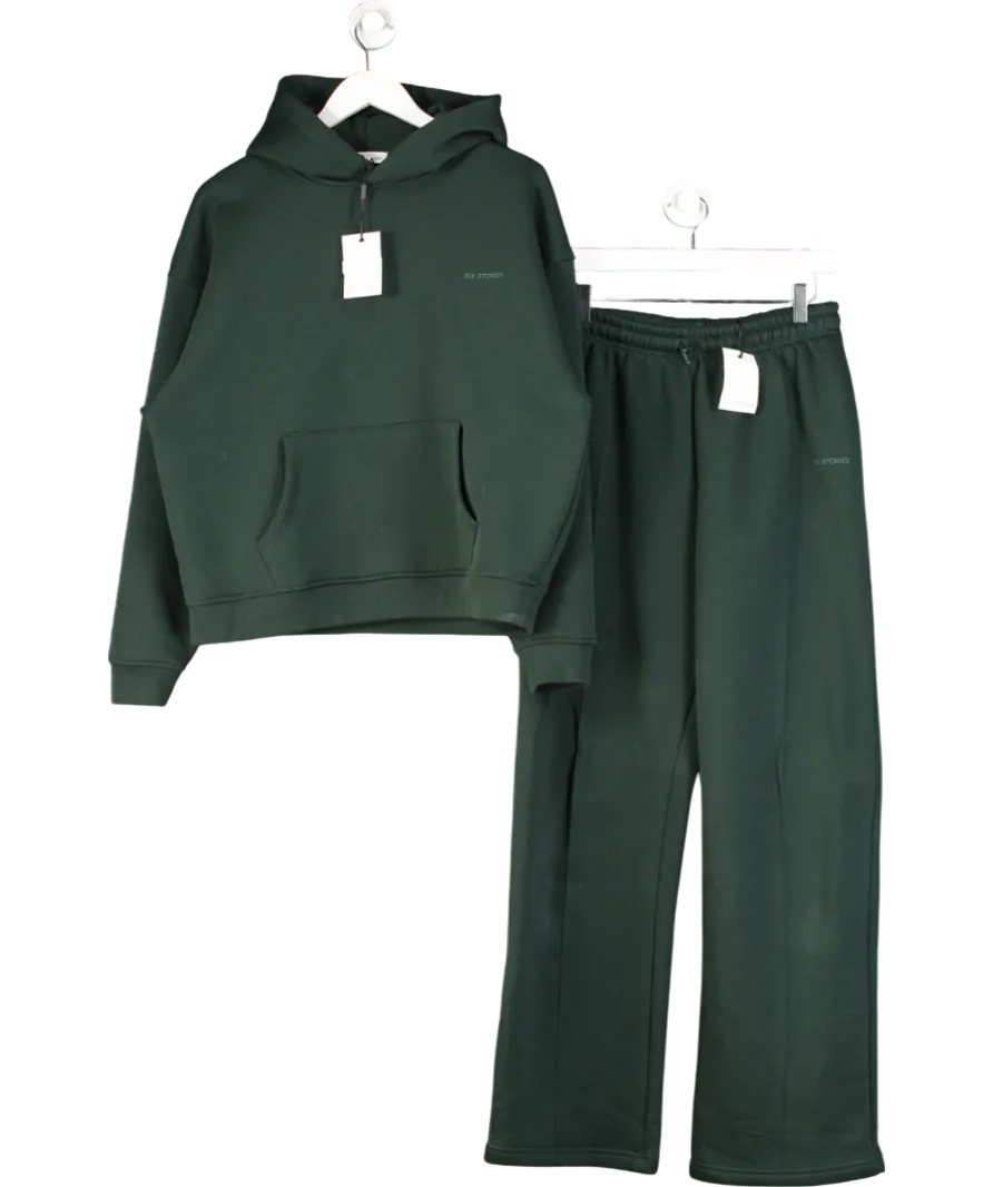 Six Stories Green Relaxed Hoodie And Relaxed Sweatpants UK M