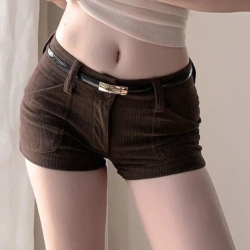 Stori Corduroy Low Waist Shorts
