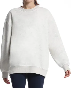 THE GYM PEOPLE Womens' Fleece Crewneck Loose fit Soft Oversized Pullover Sweatshirt