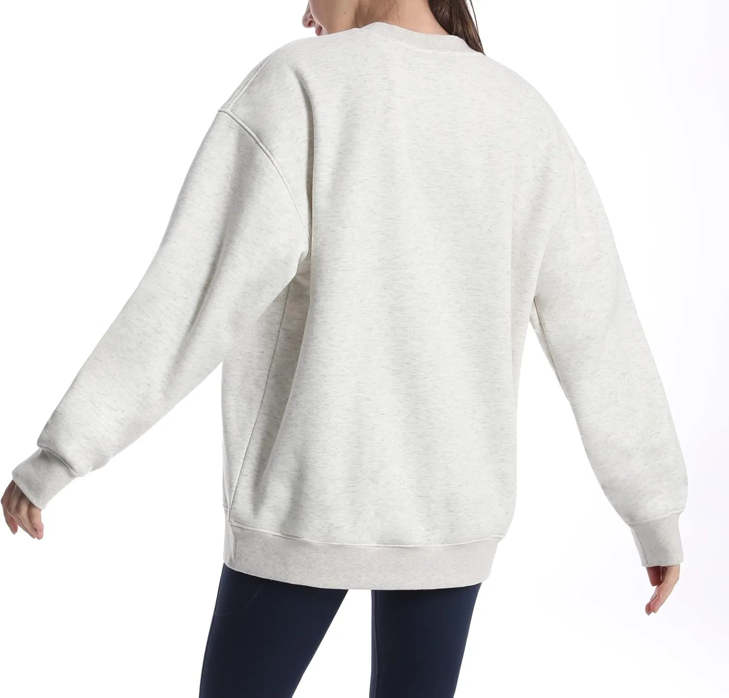 THE GYM PEOPLE Womens' Fleece Crewneck Loose fit Soft Oversized Pullover Sweatshirt