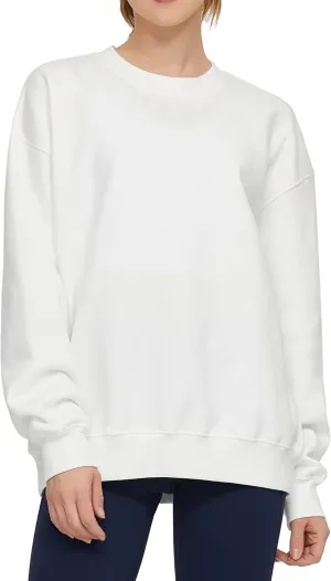THE GYM PEOPLE Womens' Fleece Crewneck Loose fit Soft Oversized Pullover Sweatshirt