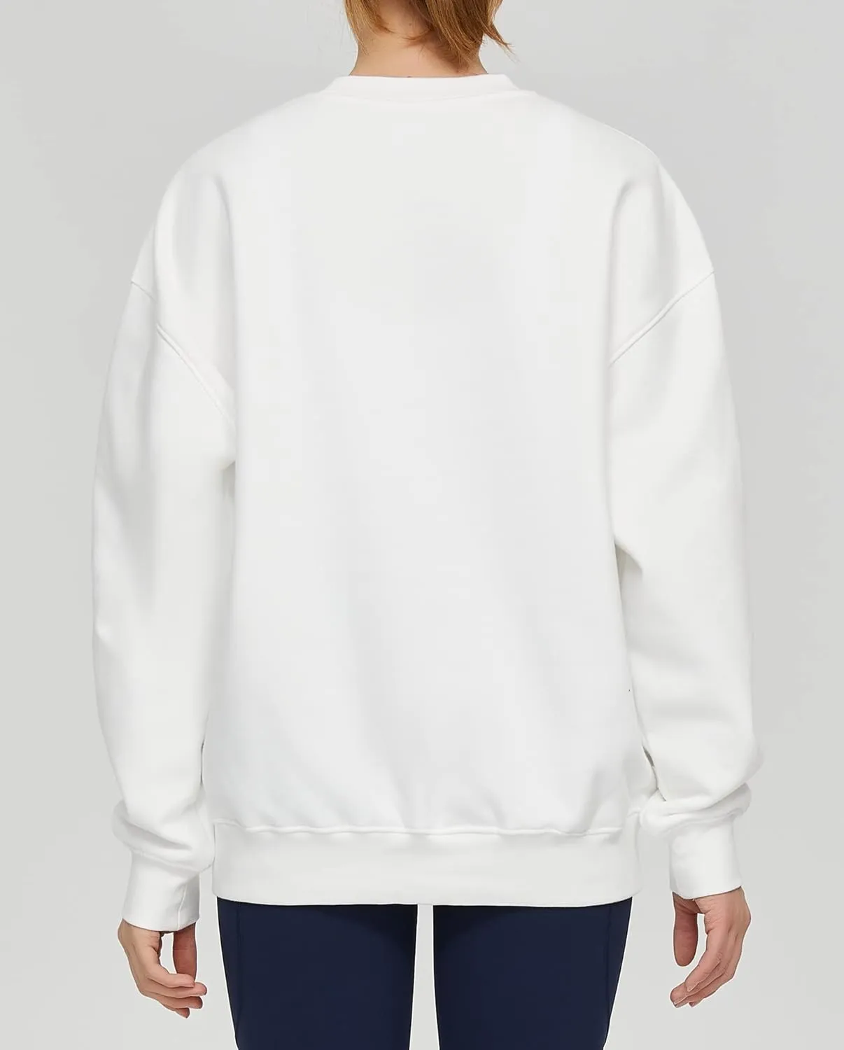 THE GYM PEOPLE Womens' Fleece Crewneck Loose fit Soft Oversized Pullover Sweatshirt