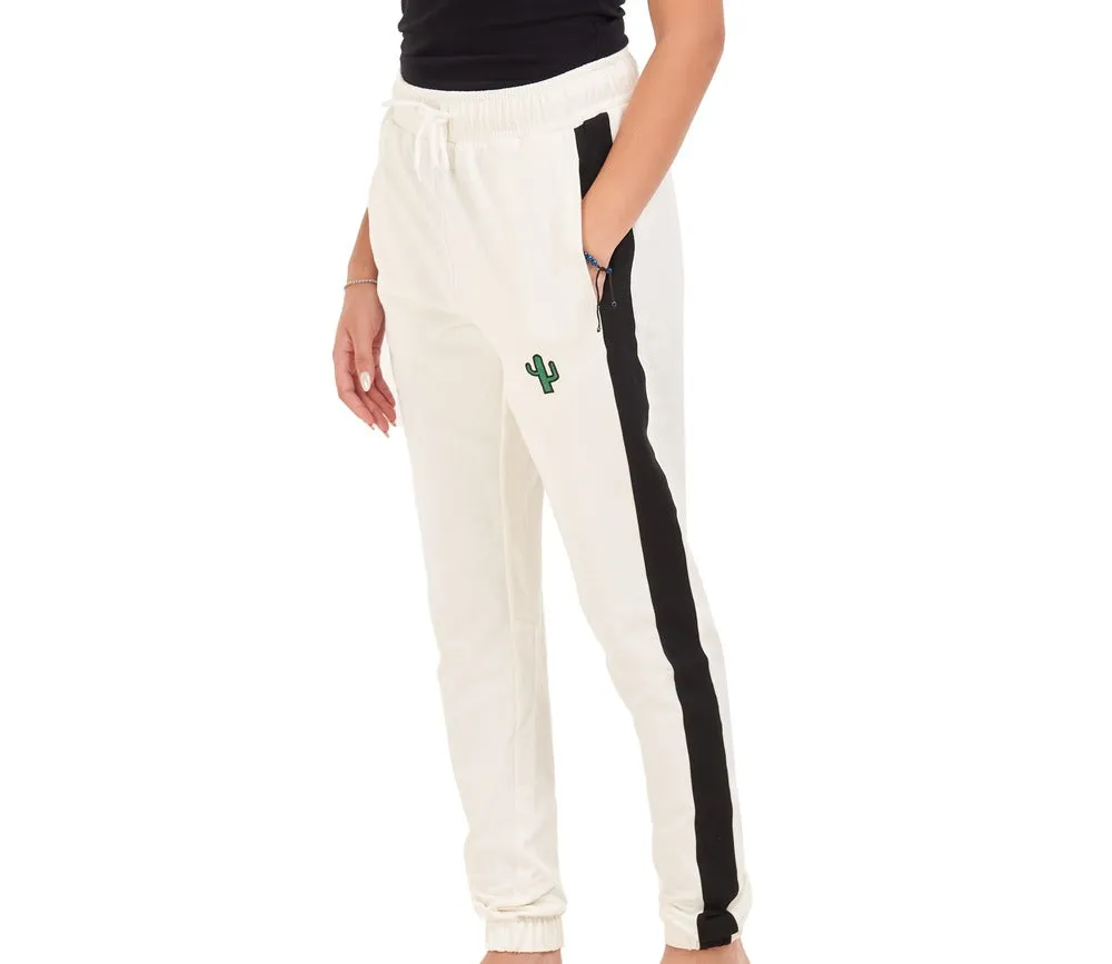Women summer sweatpants Off-white cactus
