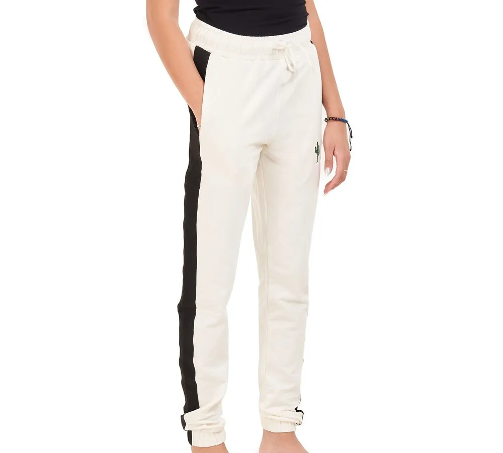 Women summer sweatpants Off-white cactus