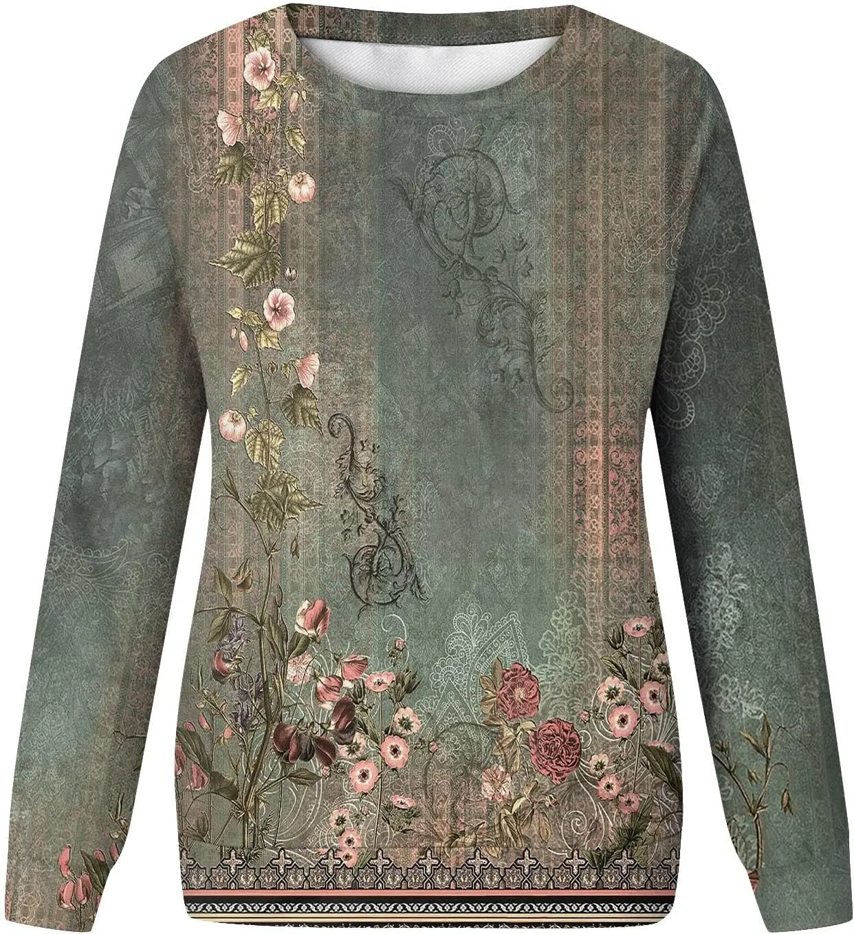 Womens Oversize Sweatshirt Casual Crew Neck Sweatshirt Loose Soft Long Sleeve Pullover Tops Fall 2024