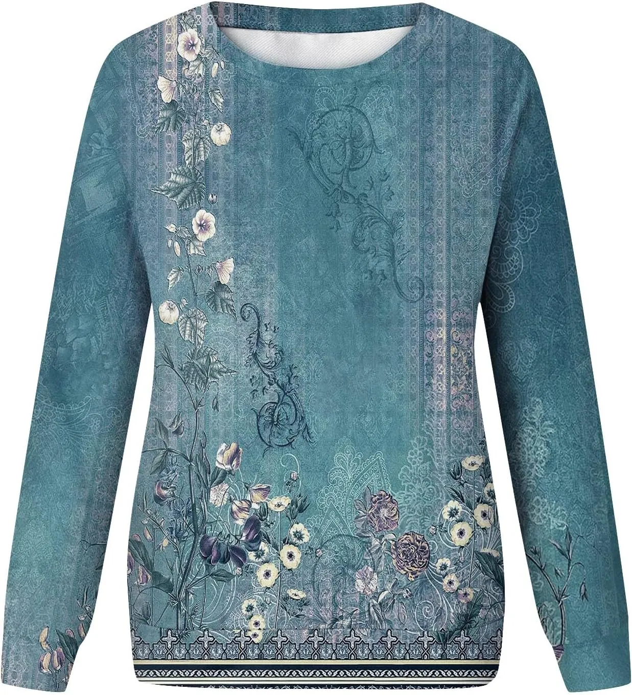 Womens Oversize Sweatshirt Casual Crew Neck Sweatshirt Loose Soft Long Sleeve Pullover Tops Fall 2024
