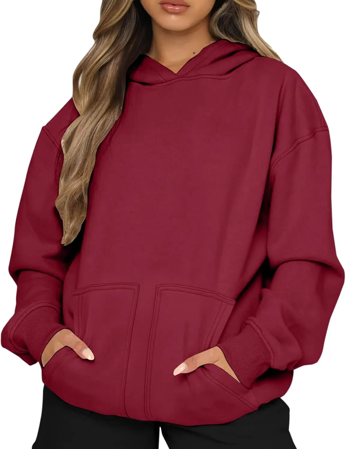 Womens Oversized Hoodies Sweatshirts Casual Long Sleeve Fleece Hooded Pullover Tops Fall Winter Clothes