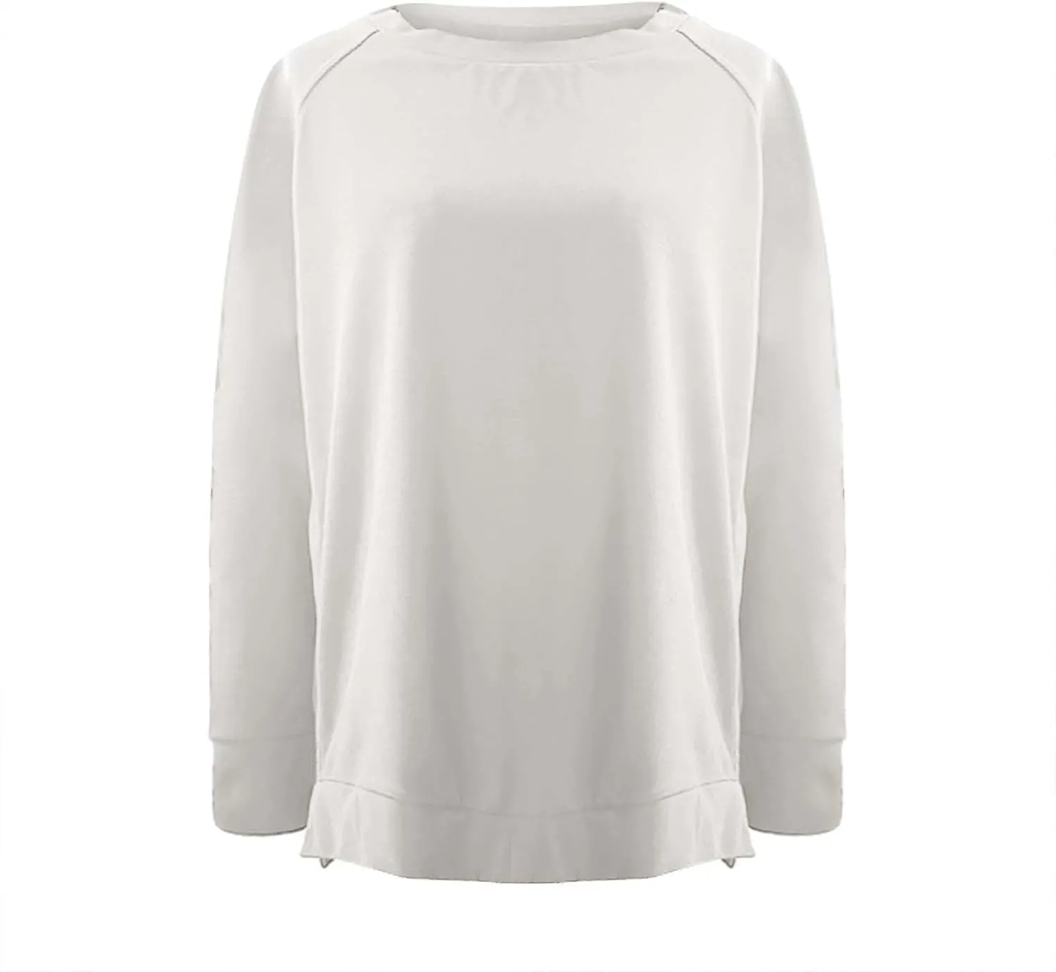Womens Oversized Sweatshirt Crewneck Long Sleeve Tunic Pollover Side Zipper Hoodie Sweater 2024 Fall Clothes