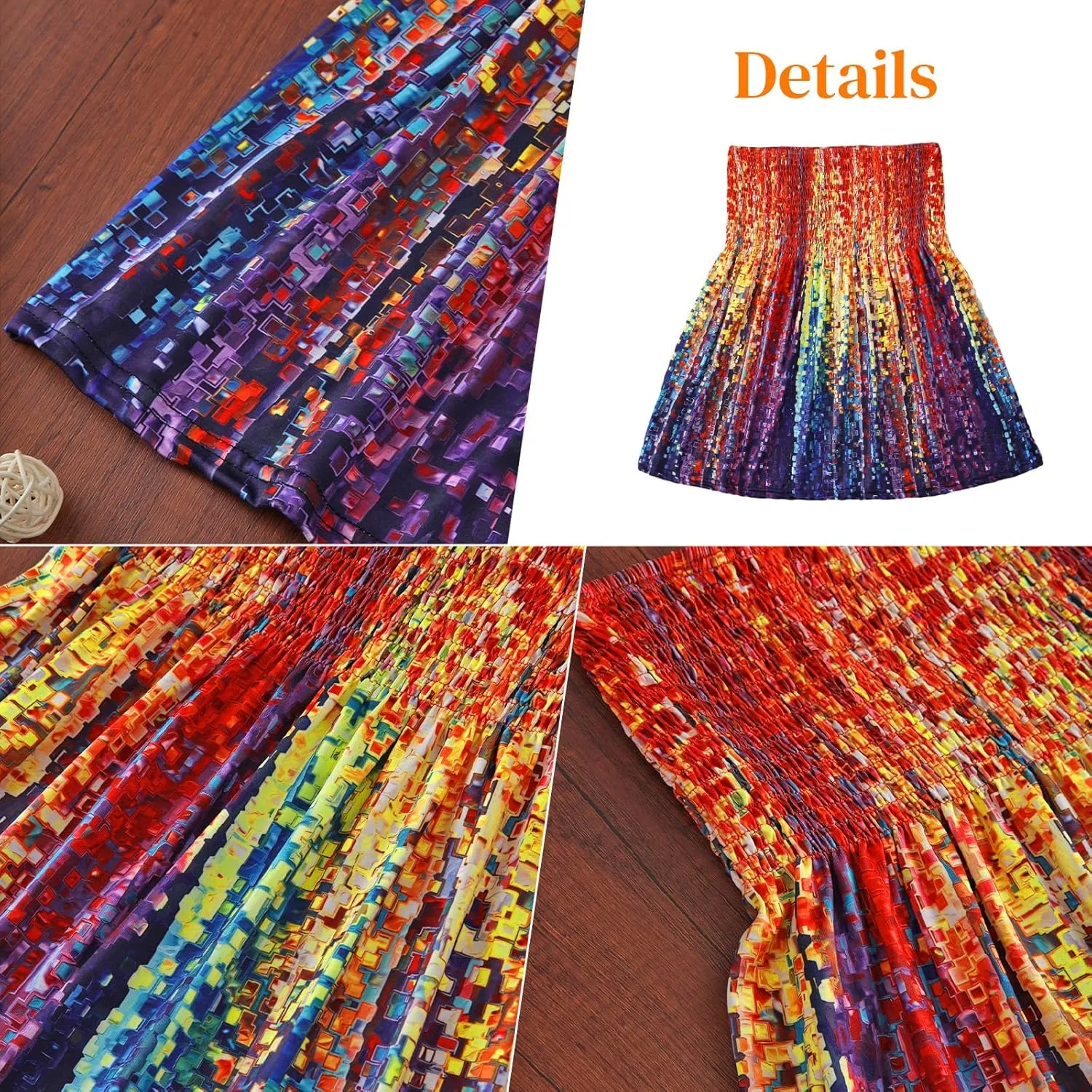 Womens Strapless Smocked Tube Top Soft Stretchy Pleated Bandeau Tank Sexy Sleeveless Loose Summer Camis Tunic Tops