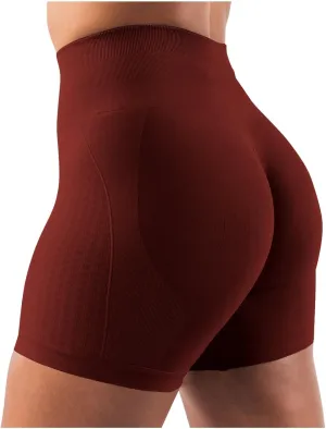 Workout Shorts for Women High Waisted Tummy Control Yoga Shorts Seamless Scrunch Butt Lifting Gym Biker Shorts