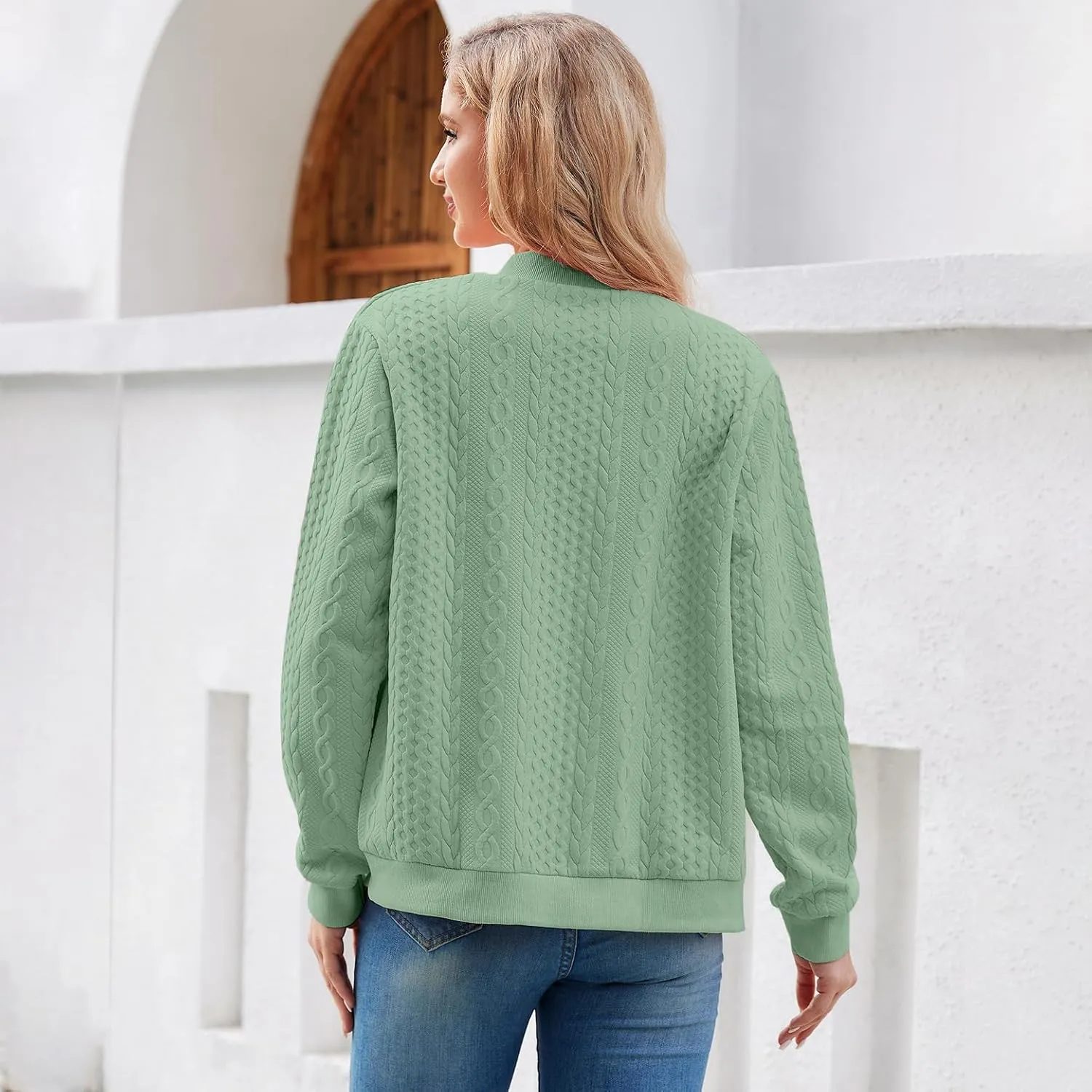 Zip Up Sweatshirts for Women Casual Outfits Cardigan Outerwear Trendy Winter Jackets Coat