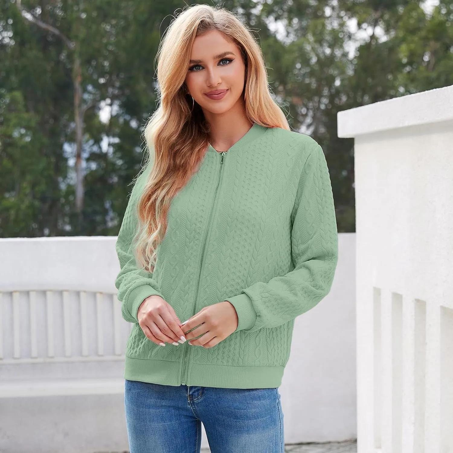 Zip Up Sweatshirts for Women Casual Outfits Cardigan Outerwear Trendy Winter Jackets Coat