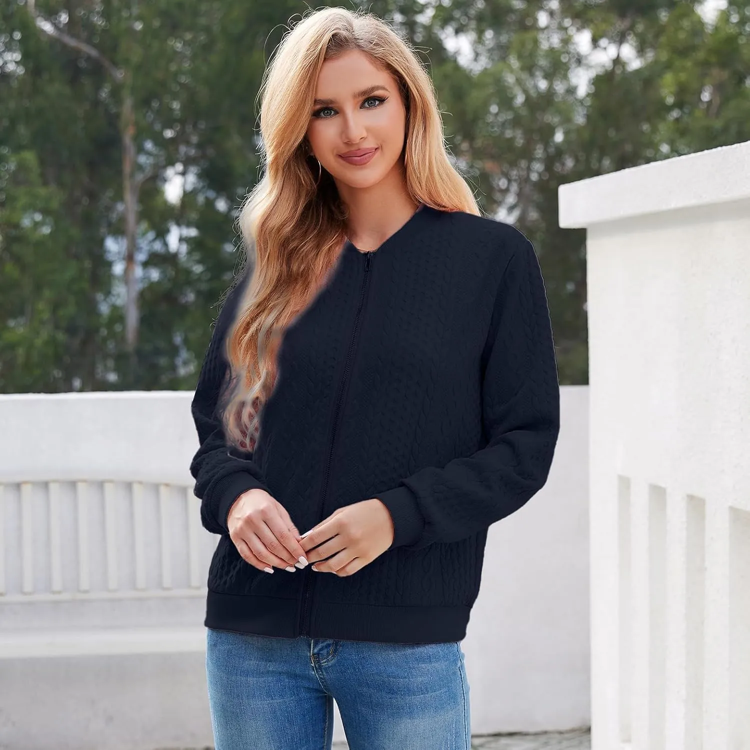 Zip Up Sweatshirts for Women Casual Outfits Cardigan Outerwear Trendy Winter Jackets Coat