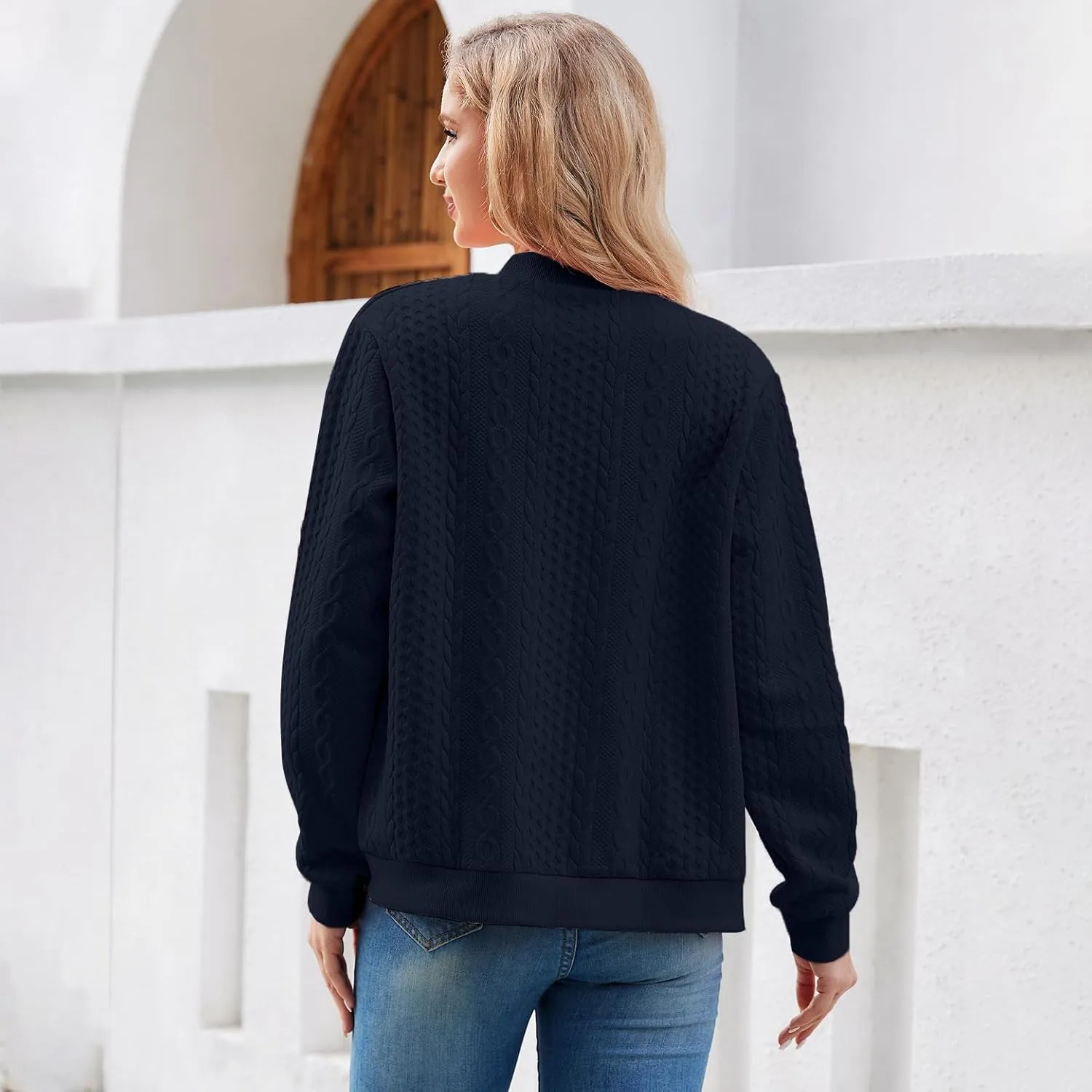 Zip Up Sweatshirts for Women Casual Outfits Cardigan Outerwear Trendy Winter Jackets Coat