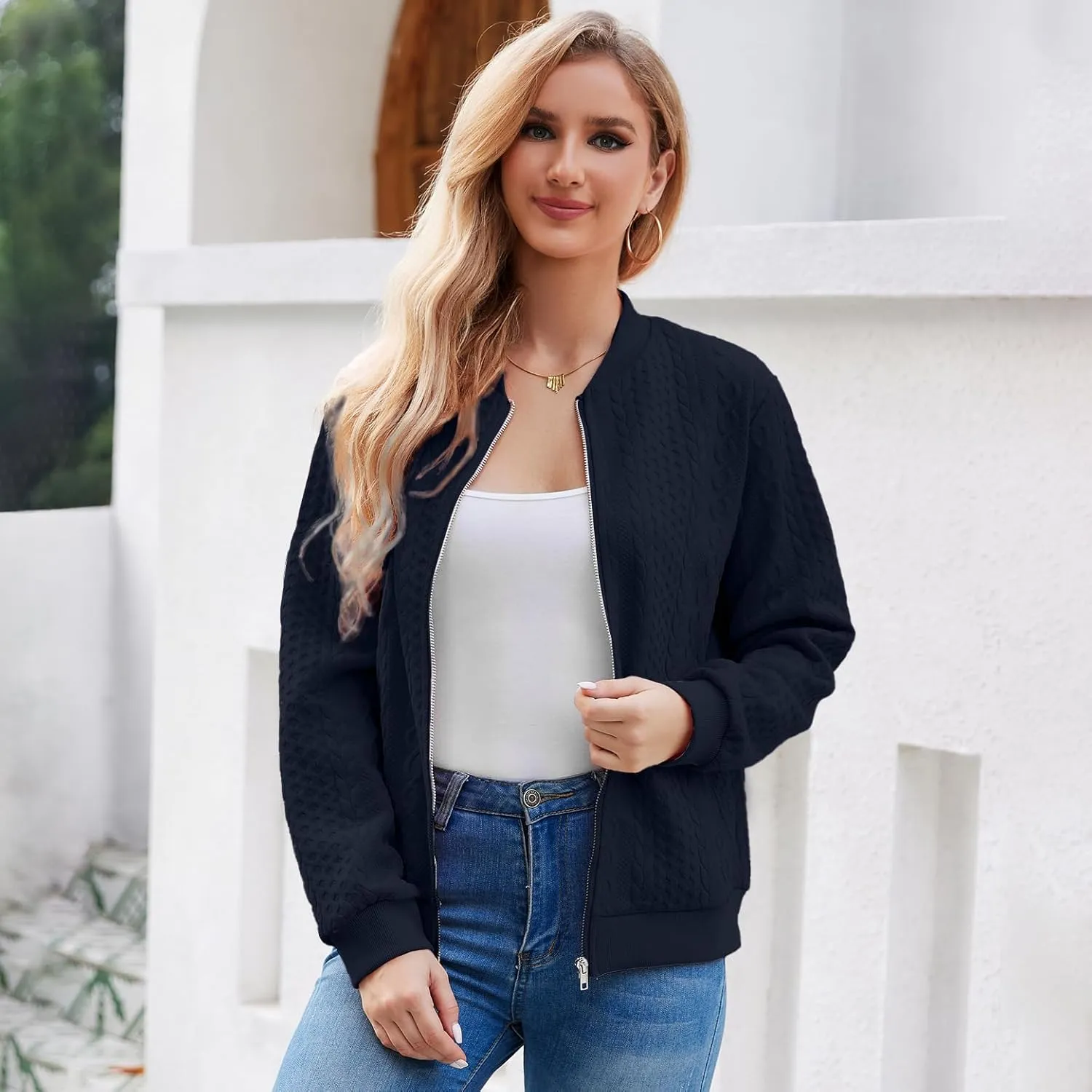 Zip Up Sweatshirts for Women Casual Outfits Cardigan Outerwear Trendy Winter Jackets Coat