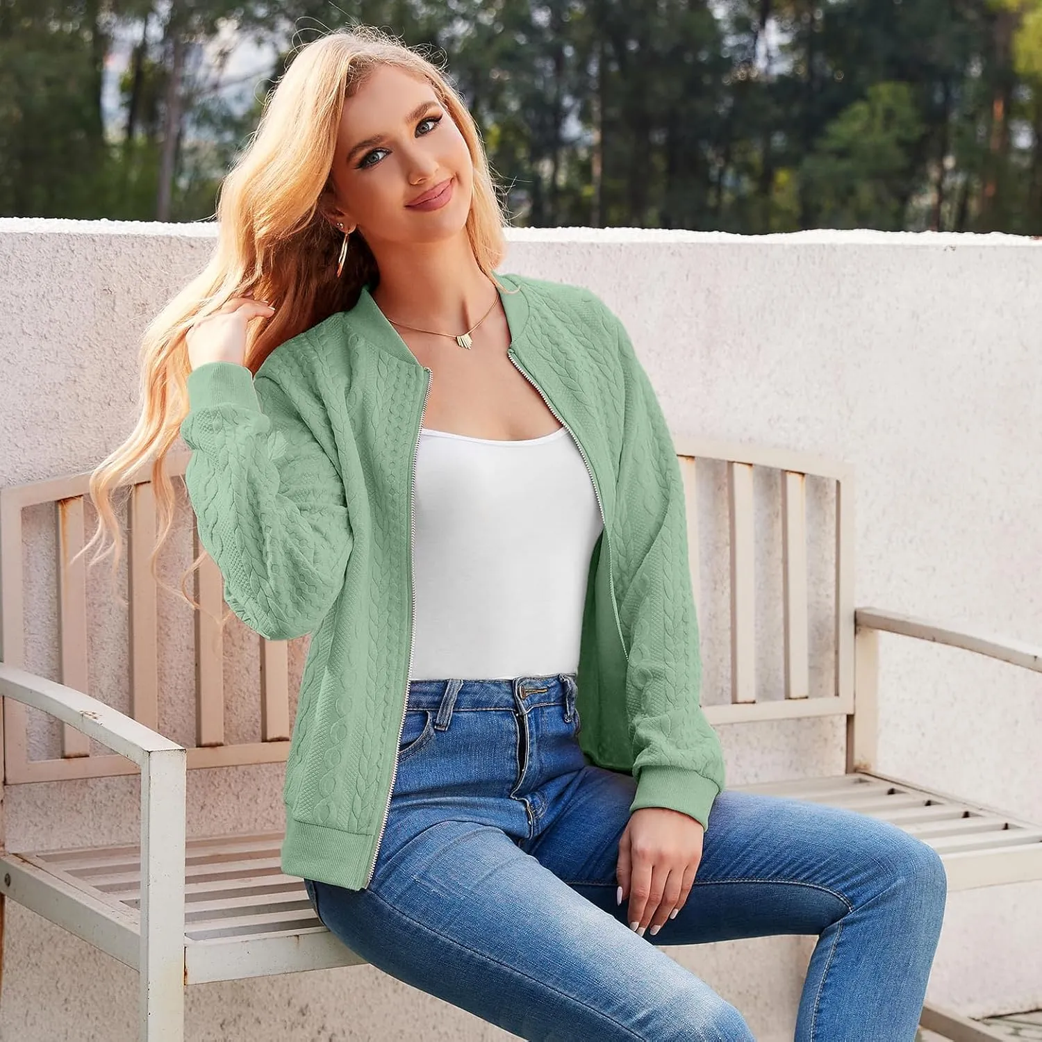 Zip Up Sweatshirts for Women Casual Outfits Cardigan Outerwear Trendy Winter Jackets Coat