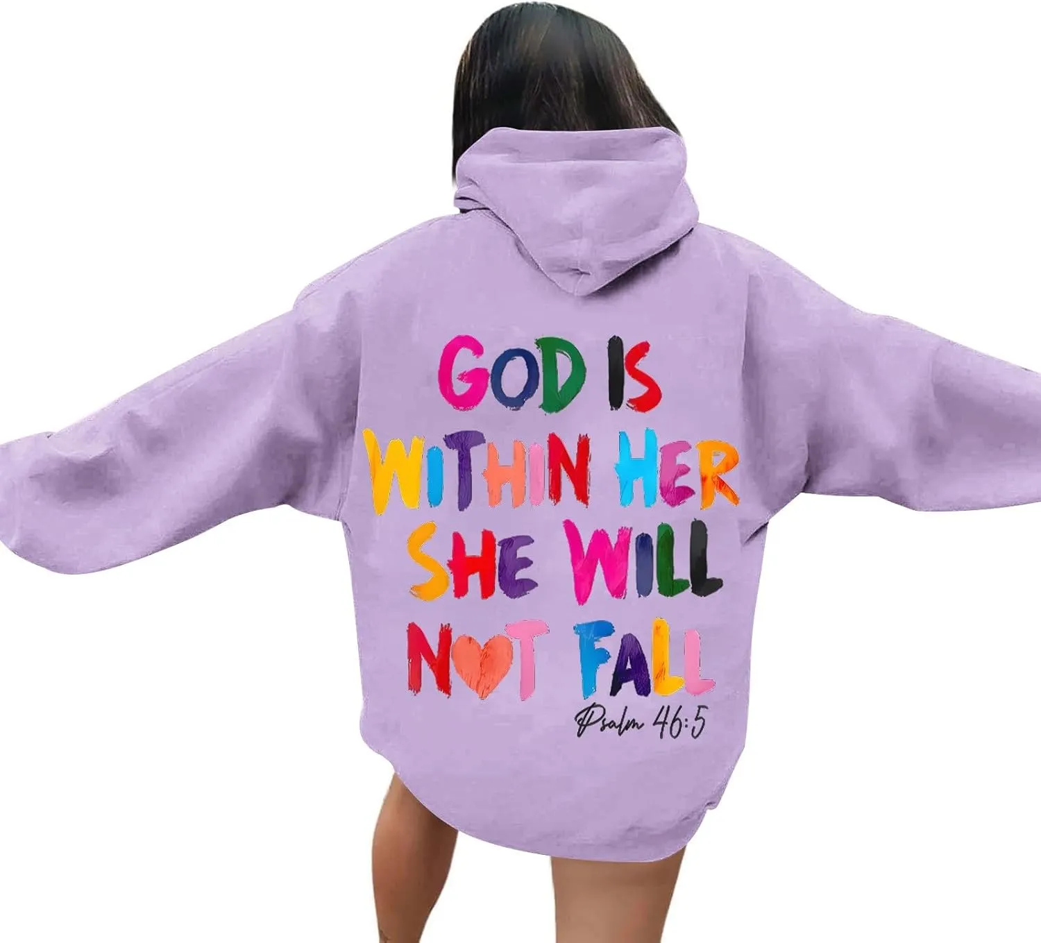 ZYXTIM Women's Funny Hoodies Sweatshirts GOD Letter Printed Long Sleeve Party Tops Plus Size Cute Sweatshirts for Teen Girl